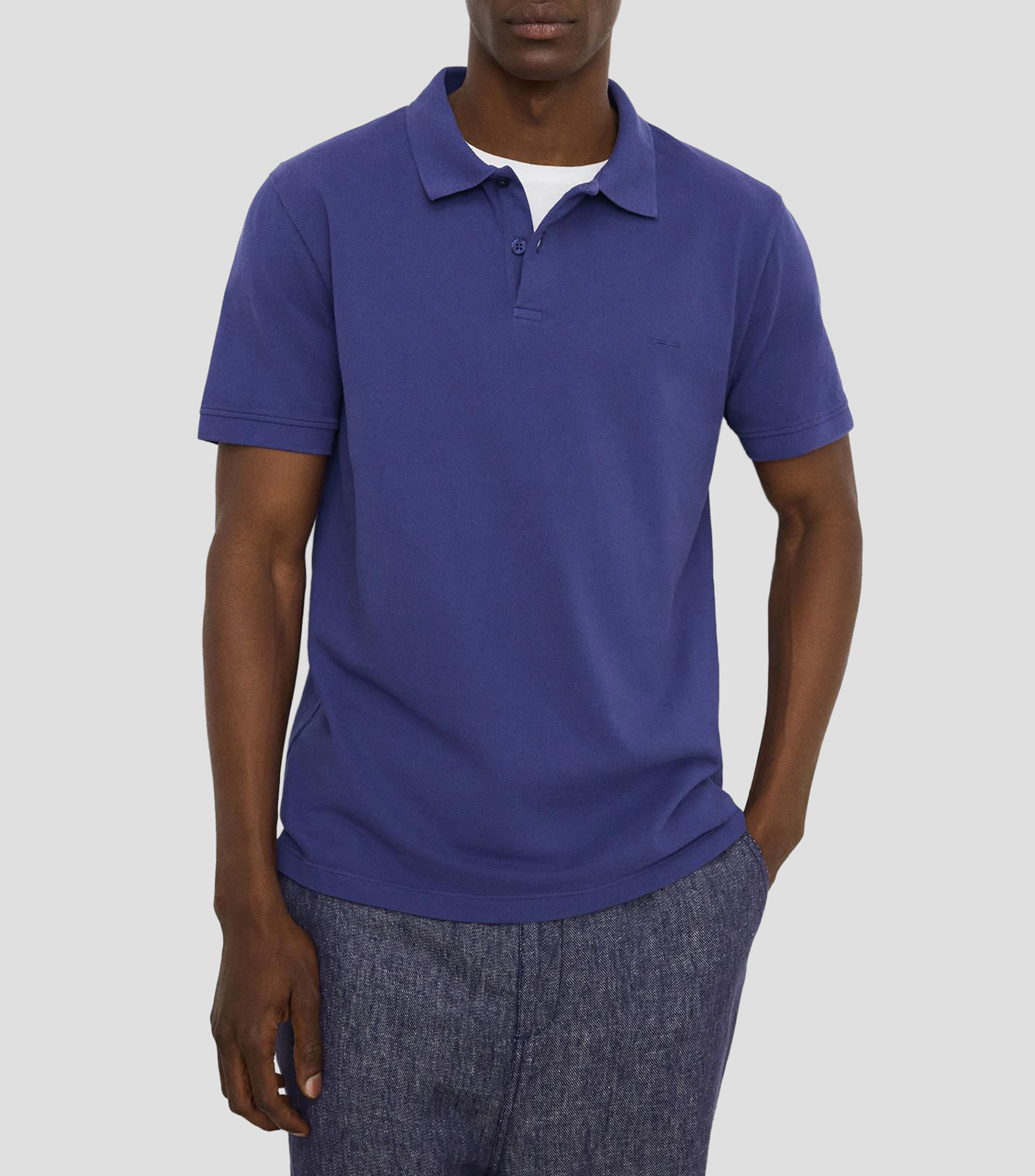 Playera Tipo Polo Manga Corta Microdiseño Hombre